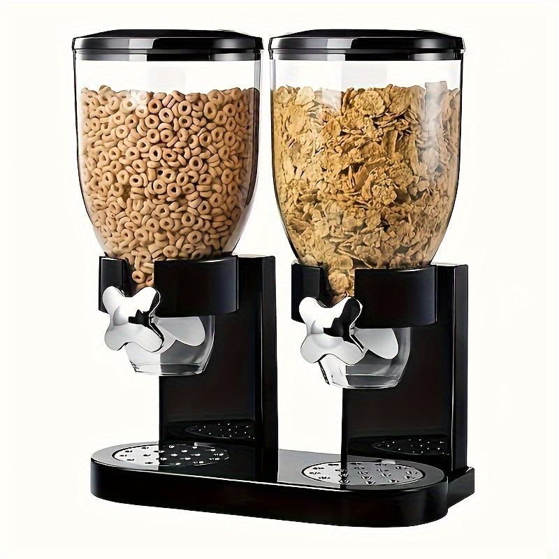 Dual-control dry food dispenser, large-capacity leak-proof storage, suitable for grains, nuts, rice, oatmeal, hand washable