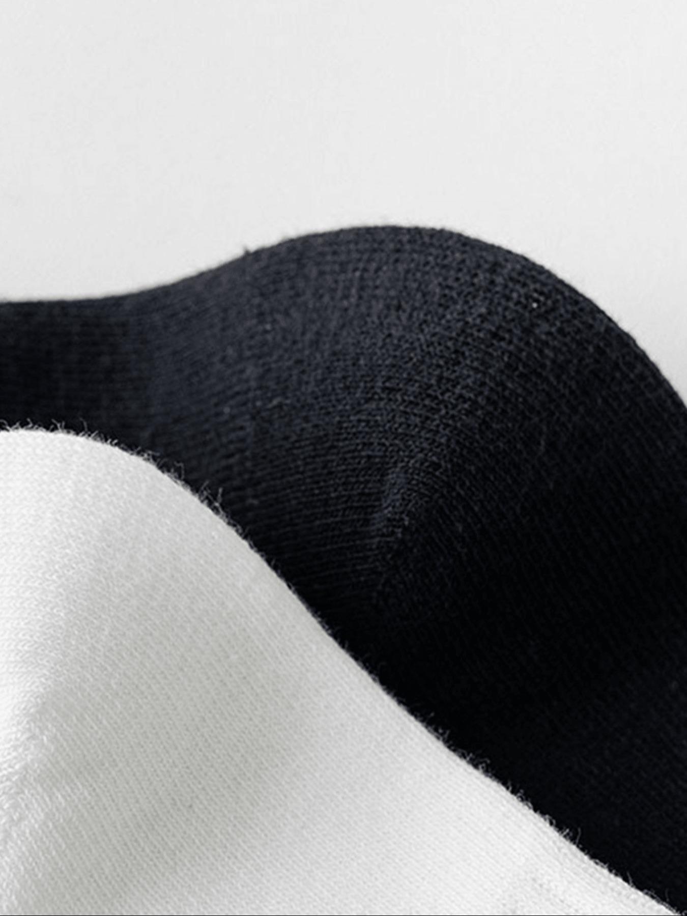 Men's High-Waisted Breathable Mid-Calf Sports Socks, Athletic Socks, Plain Casual Fitted Socks for All Seasons, 5/10 Pairs