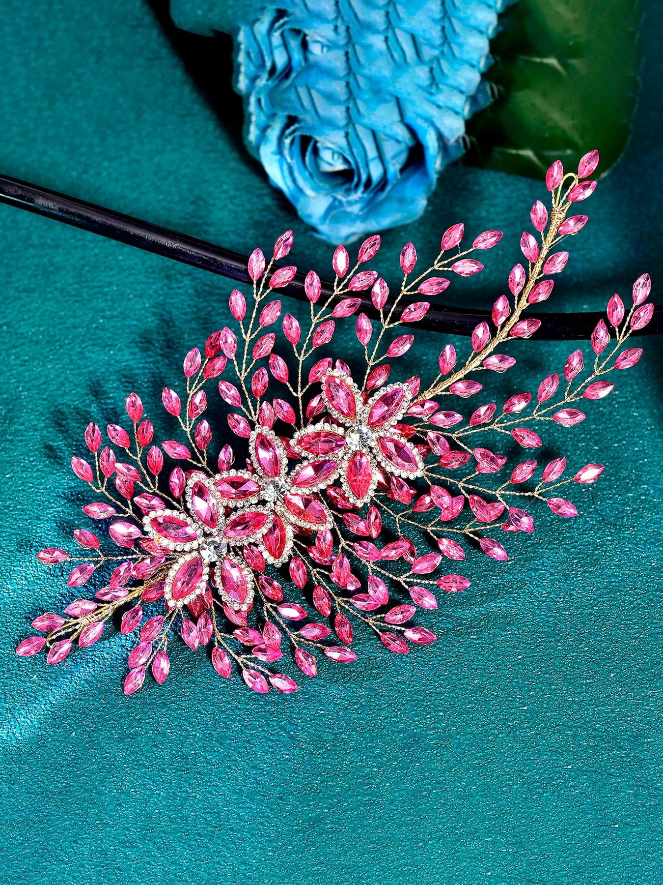 Wedding Bride Bridal Headband Sparkling Fashion Women Rhinestone Hair Accessory for Party Gathering Dance Photo Shoot