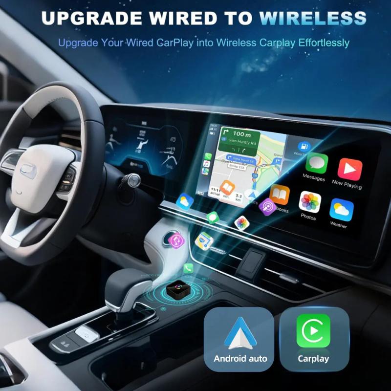 The 2026 model of the Wireless CarPlay Adapter Automotive Carplay Converter for iPhone and Android is compact and stylish, offering a fast, stable, and lag-free connection with hands-free calling support. It makes a great gift for your boyfriend.