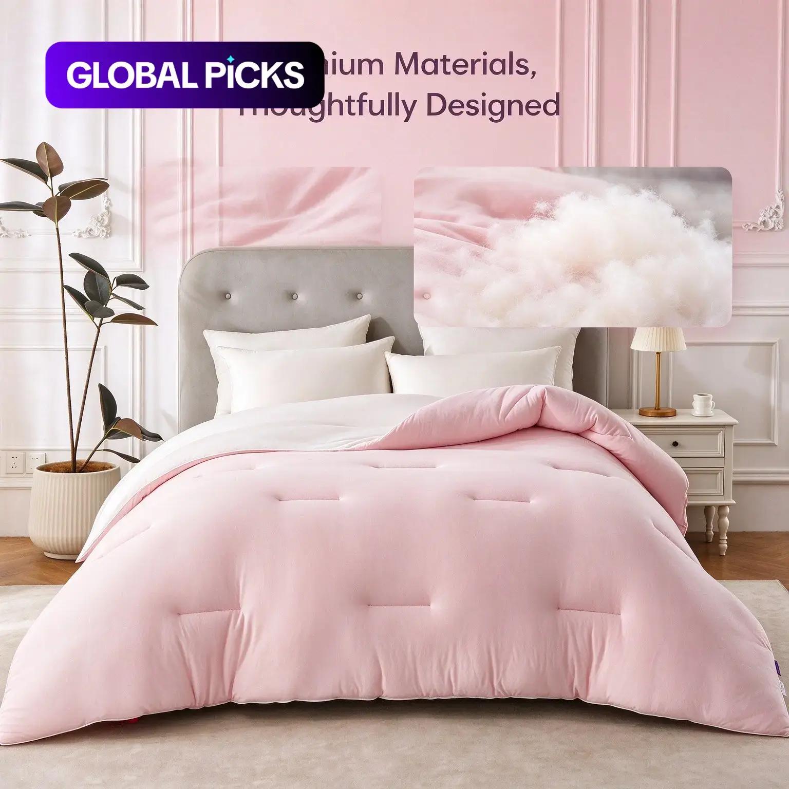 1 Piece Comforter, Soft Warm Bedding, Dual Layer Ultra Soft a Grade Fabric, Thermal Adaptive Vegan Fill, Comfortable #GLOBAL PICKS