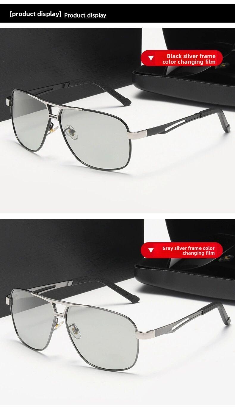 Aviator Photochromic Polarized Driving Sunglasses for Women Men,UV400 Anti-Glare Wrap Around Shades,Lightweight Durable Eyewear for Driving,Fishing&Outdoor Sports
