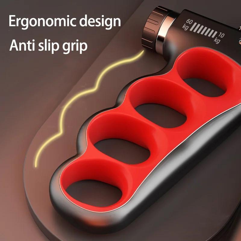 Adjustable Grip Strength Trainer, 5-100kg Manual Hand Grip Strengthener with LCD Screen, Home Gym Hand Grip Exercise Equipment, Hand Grip Exerciser