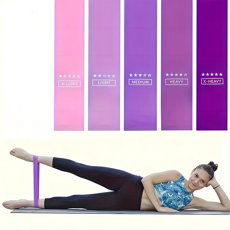 5-Piece Resistance Band Set, Yoga Pilates Home Fitness Resistance Bands, Fitness Stretching Bands for Leg & Arm Strength Training, Home Gym Exercise Equipment, Fun Fitness Gift, Fitness Equipment, Fitness Resistance Bands, Home Pilates