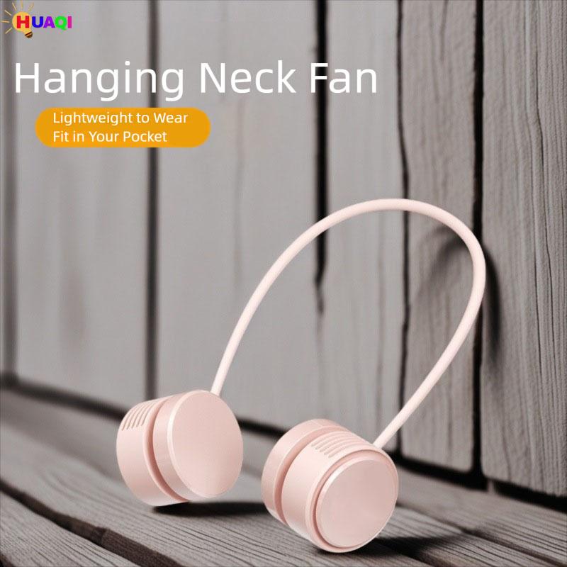 Foldable Neck Fan USB Rechargeable Portable Turbine Leafless Safety Quiet Mini Fan, Home Personal Outdoor Sports Fan