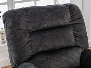 [SpringStatements] EBELLO Overstuffed Massage Recliner with Heat and Vibration, Soft Fabric Manual Reclining Chairs with Side Pocket for Living Room