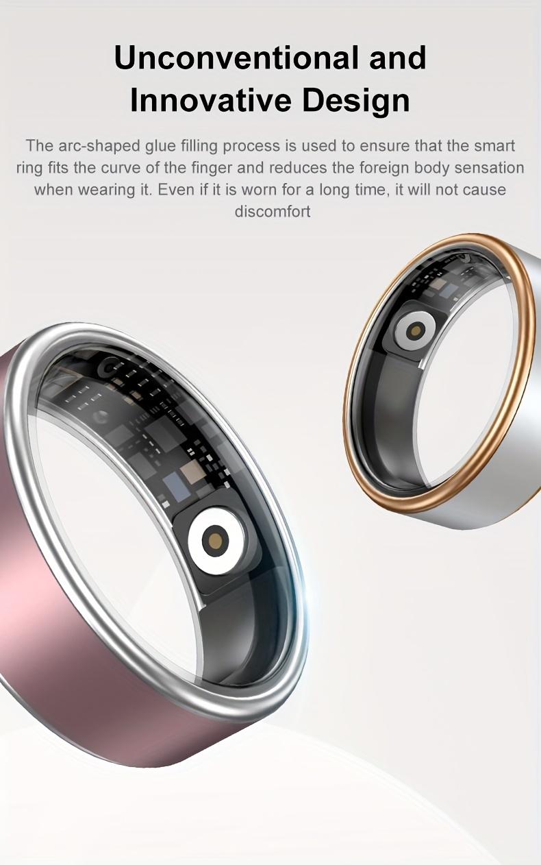 1pc Couple Digital Round Unisex Adults Smart Health Ring - Wireless Connection, Sports Mode, Pedometer, Distance Tracker, Calorie Measurement, Fitness Tracking, Compatible with Smartphones