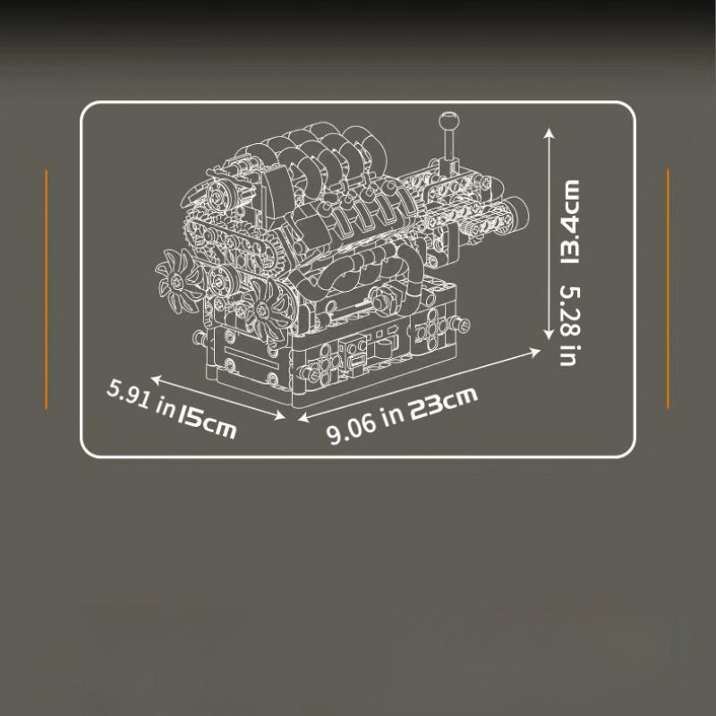 Mould King 10227 V8 Engine Model transmission Assemble Building Blocks toys kids MOC Bricks Blocks kits for kids Christmas Gifts