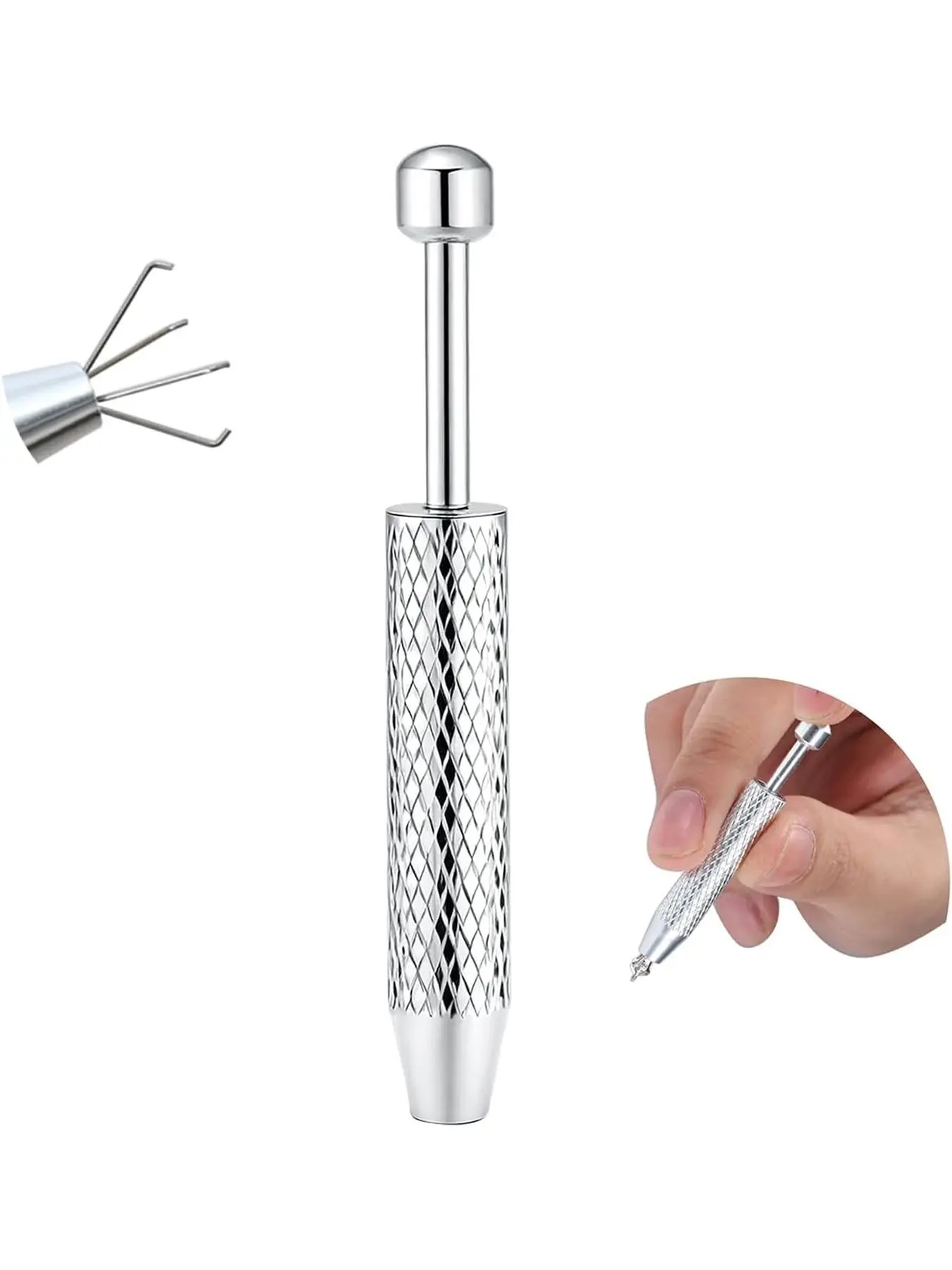 Piercing Ball Grabber Tool, 14-20G Taper for Changing Jewelry | Surgical Steel Flat Back Earrings Threader Tool Insertion Pin, Body Piercing Kit for Ear Rook Conch Nose Lip Jewelry Removal