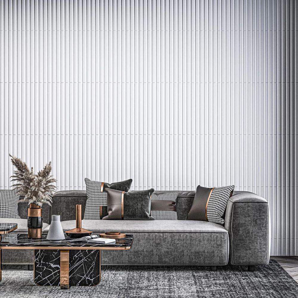 FLOLEOPA PVC Plastic 3D Wall Panels, Waterproof and Fire-Resistant, 11.8x11.8 inches, Approx. 1mm Thickness. Ideal for Living Rooms, Bedrooms, Hotels, Offices, Game Rooms, and TV Feature Walls. Modern Home Decor Vinyl. Includes Installation Accessories.