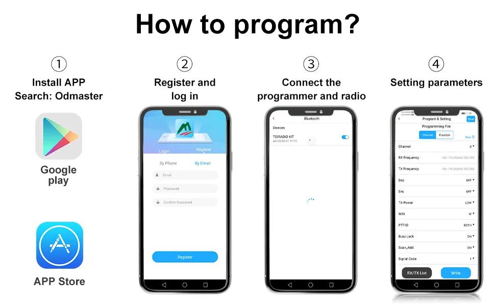 Walkie Talkie Radio Wireless Programmer Compact and Lightweight Phone APP & Computer Fast Programming, Replace Programming Cable, Repeater List Import, Suitable for Most Wireless Radios Walkie Talkie Radio Wireless Programmer Compact and Lightweight Phone APP & Computer Fast Programming, Replace Programming Cable, Repeater List Import, Suitable for Most Wireless Radios