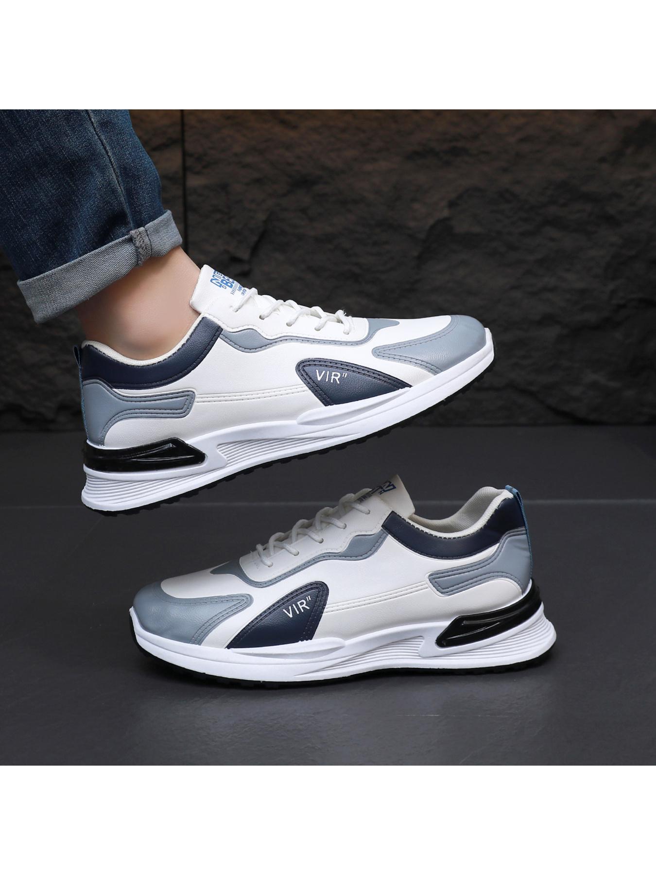 Men's casual sports shoes with breathable and comfortable mesh and splicing design, thick sole for lightweight support, multiple colors to choose from, suitable for daily commuting, outdoor leisure, running, fitness, hiking and other sports scenes