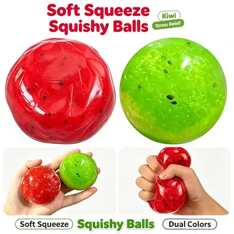 Handmade Watermelon Slushy Toy Realistic Soft Fruit Squishy Slow Rebound Stress Relief Toy Novelty Funny Gift Soft Squishies Soft Squeeze Sensory