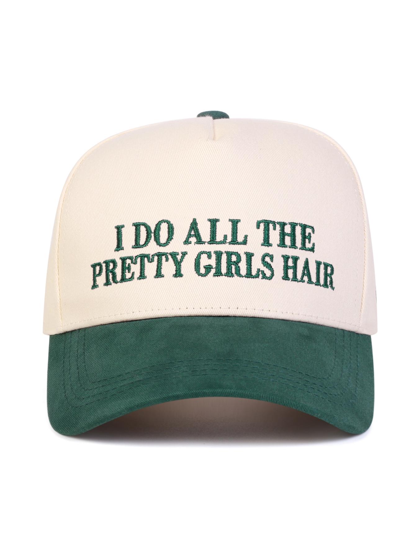 Unisex Adjustable Baseball Cap, Pretty Girls Hair Letter Embroidery, Casual Outdoor Sun Protection Hat for Spring & Fall, Adjustable Sunscreen Hat, Adjustable Caps