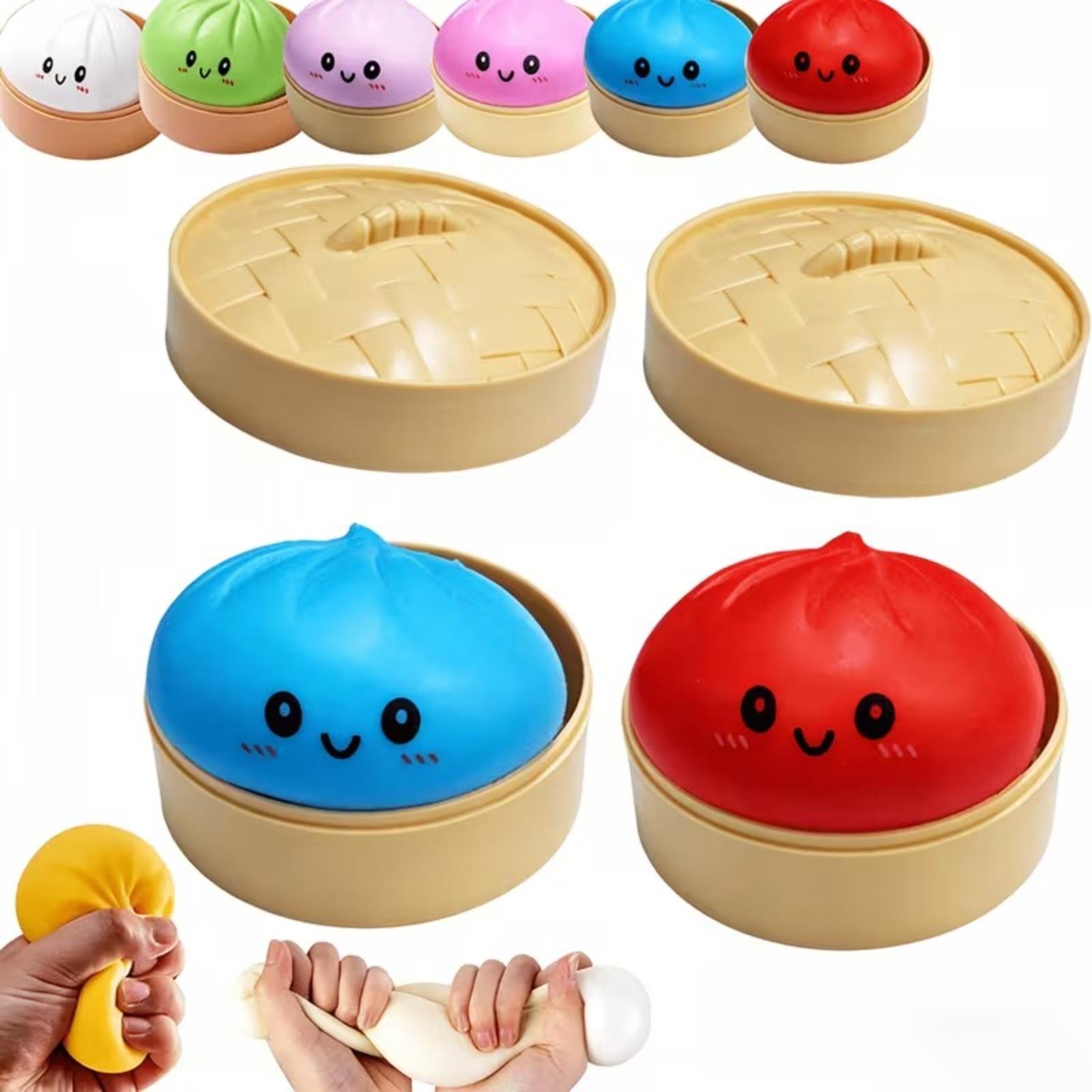 12pc Cute expression big bun Round decompression toy, relieves anxiety, dough decompression toy, soft TPR material, decompression artifact, unboxing surprise, holiday gift creativity, cute desktop accessories for office workers 12pc Cute expression big bun Round decompression toy, relieves anxiety, dough decompression toy, soft TPR material, decompression artifact, unboxing surprise, holiday gift creativity, cute desktop accessories for office workers