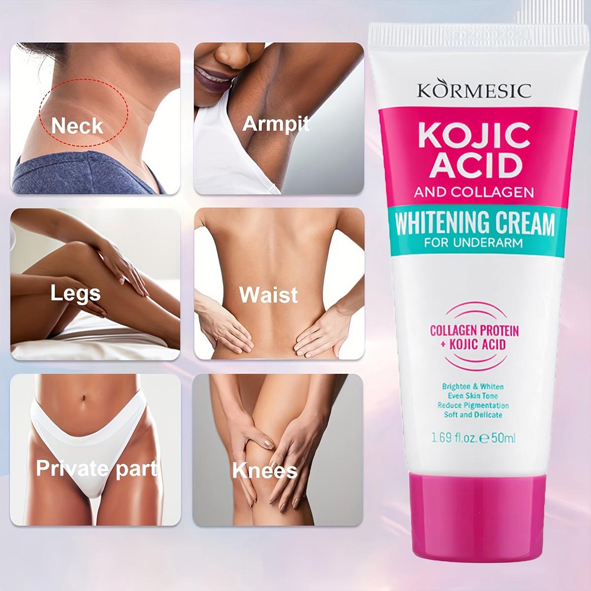 1pc Underarm Whitening Cream with Collagen and Kojic Acid, Multi-Functional Beauty Cream, Moisturizing and Nourishing, for Body, Armpits, Buttocks, Inner Thighs