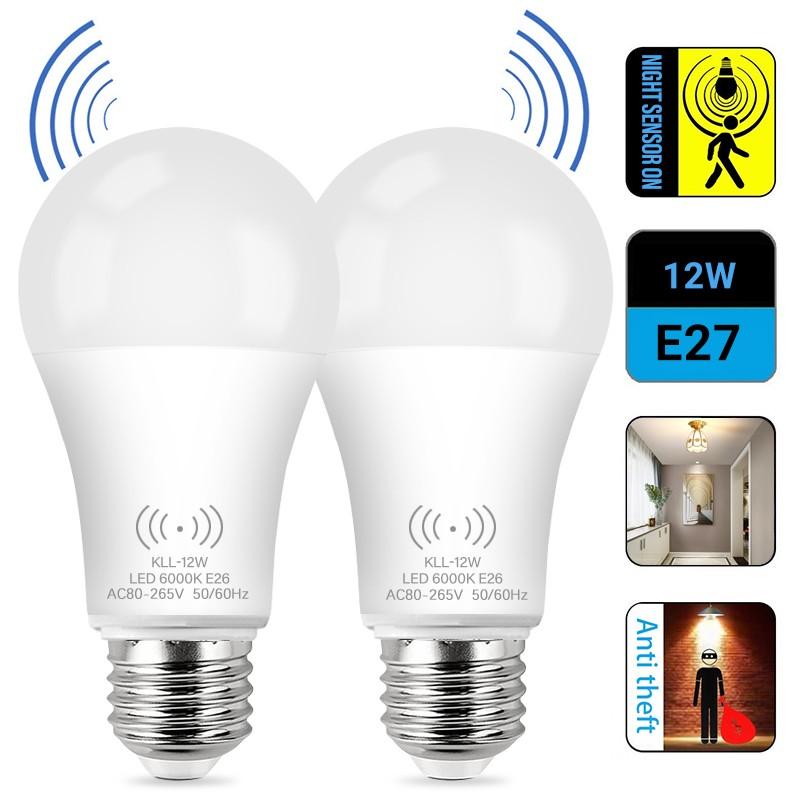 Kasotile Motion Sensor LED Bulb, 12w Equivalent 100w, 3000k/6000k, E26/e27 Base, Indoor Lighting, 80-265v, Energy Efficient