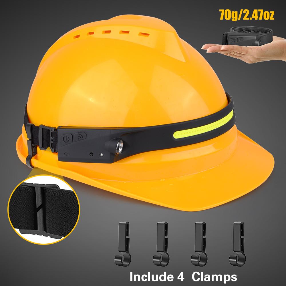 BIAT Headlamp Rechargeable 2PCS, 230° Wide Beam Head Lamp LED with Motion Sensor for Adults - Camping Accessories Gear, Waterproof Head Light Flashlight for Hiking, Running, Repairing, Fishing, Cycling