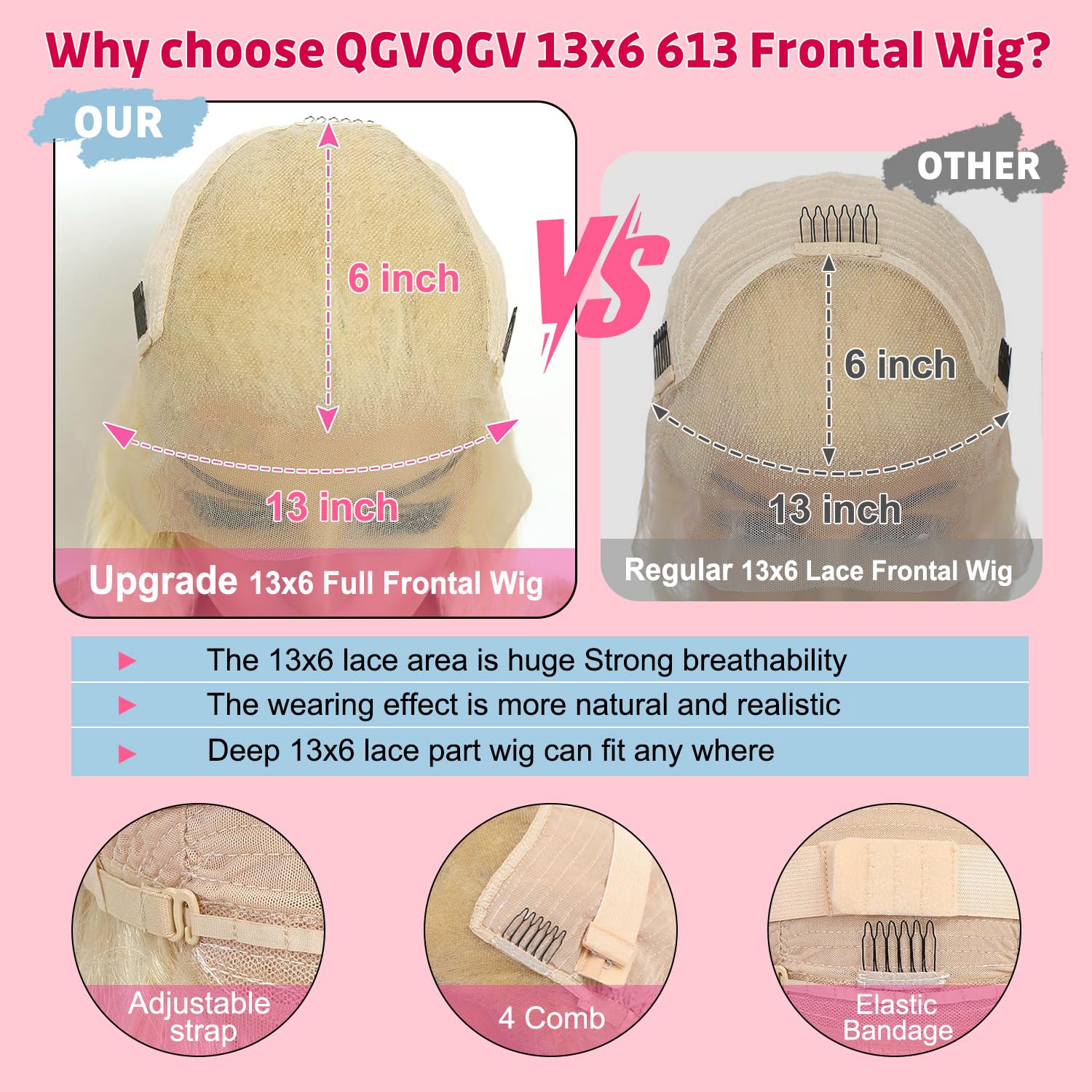 GK 13x6 613 Blonde Lace Front Wig Human Hair Straight 180 density Pre Plucked Baby Hair Glueless Wigs For Women #SoHoChic #TikTokShopBackToSchool