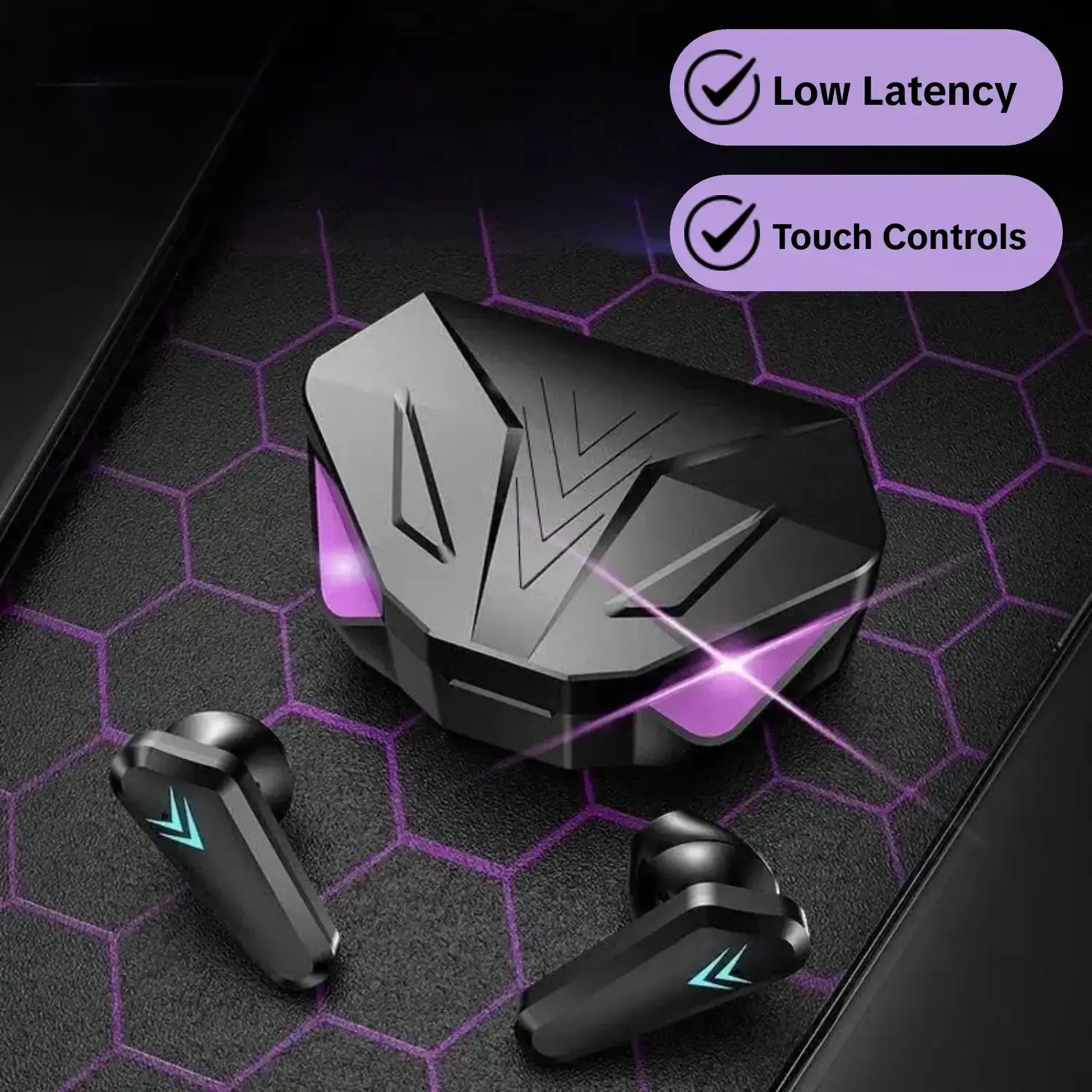 Game Bluetooth-compatible Headphones Low Latency In-Ear Wireless Gaming Earbuds, Lithium Polymer Batteries, Touch Controls, High Definition Calls, Wireless Earphones, Earbud Headset, Wireless Bt Earphones