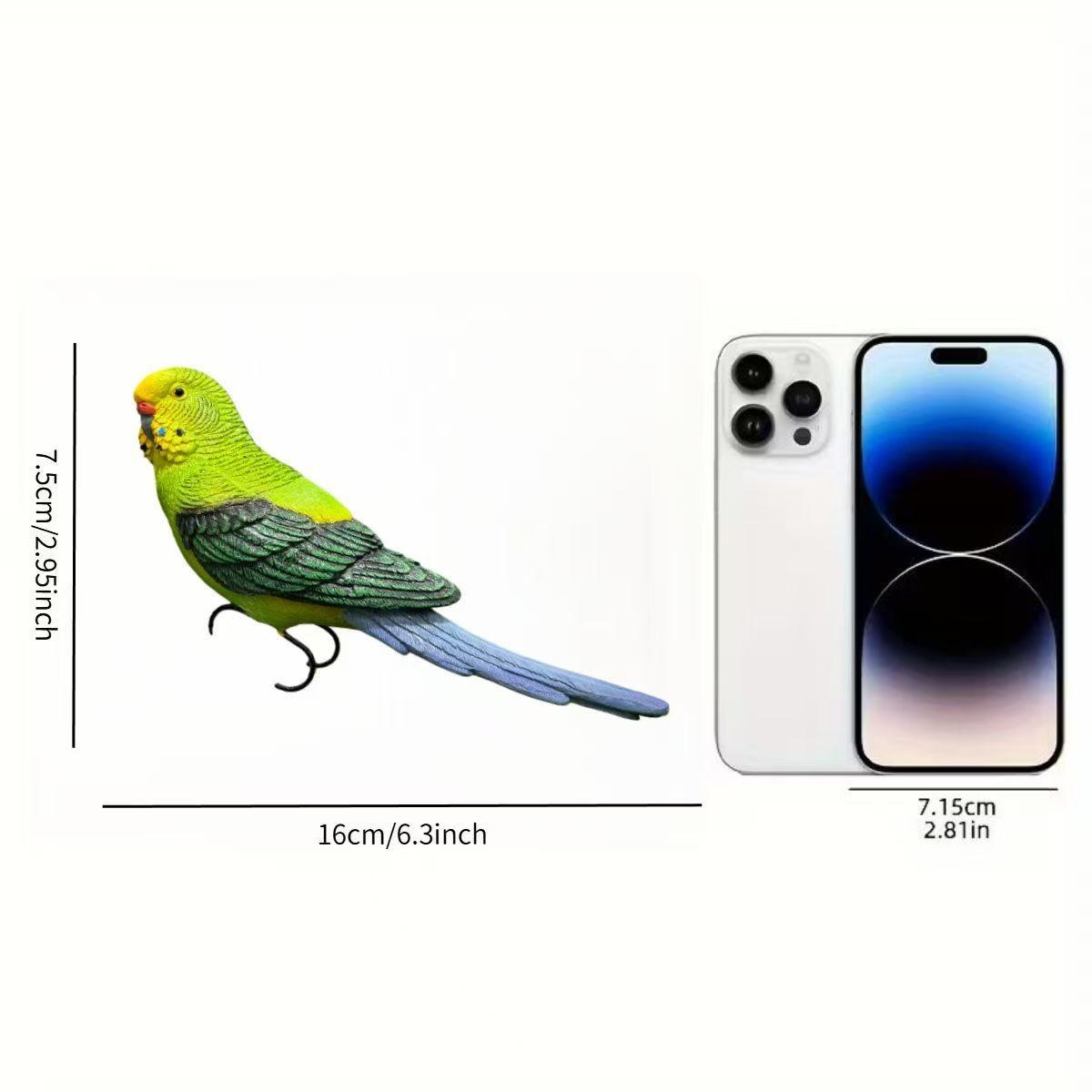 Resin Parrot Bird Home Decor Sculpture, Outdoor Garden Ornament, Durable Resin Material, Perfect for Courtyard Decoration
