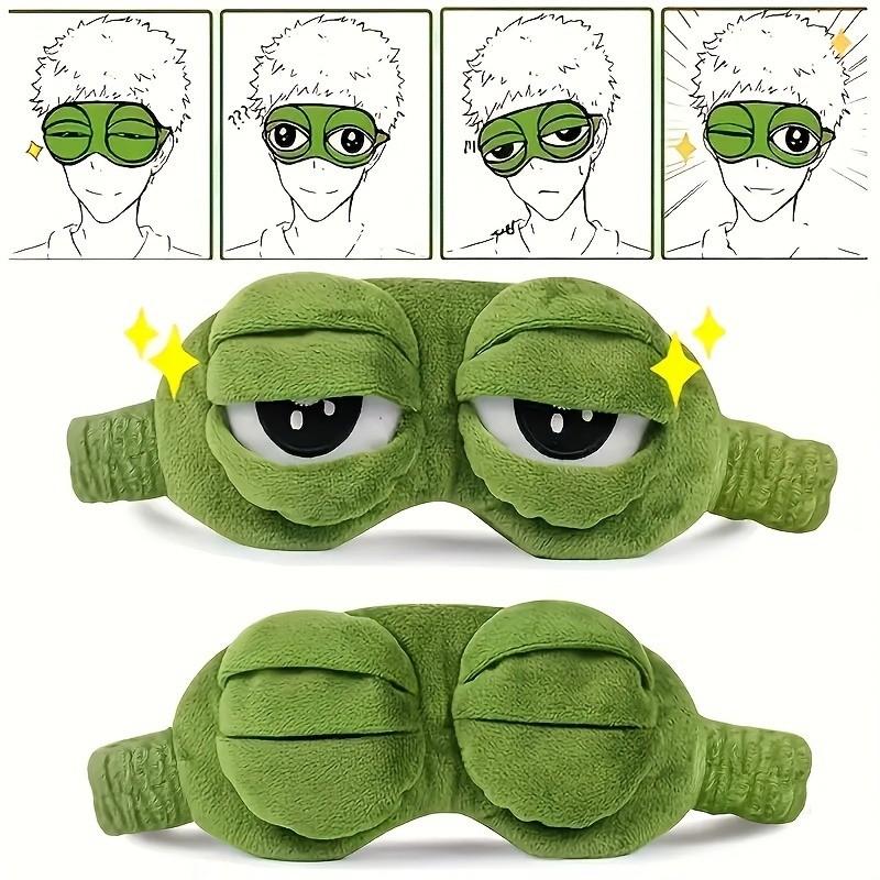 Cute Frog Sleeping Eye Mask for Comfort and Relaxation, Soft Travel Essential for Power Naps and Rest, Perfect for Eye Care