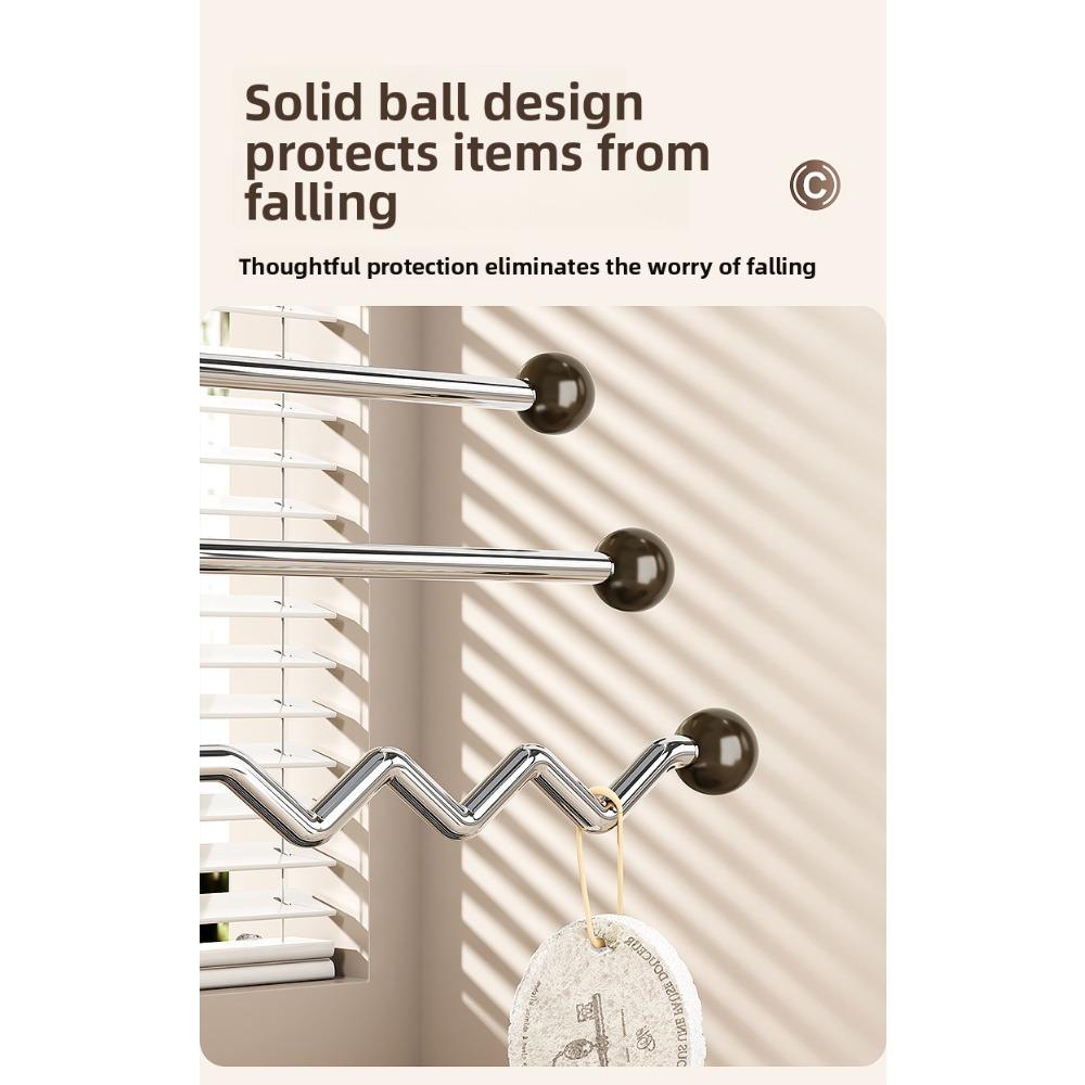 Kitchen stainless steel countertop organizer, household multi-layer storage rack with drain tray, rag holder, corner shelf for countertop, kitchen organizer, kitchen storage rack