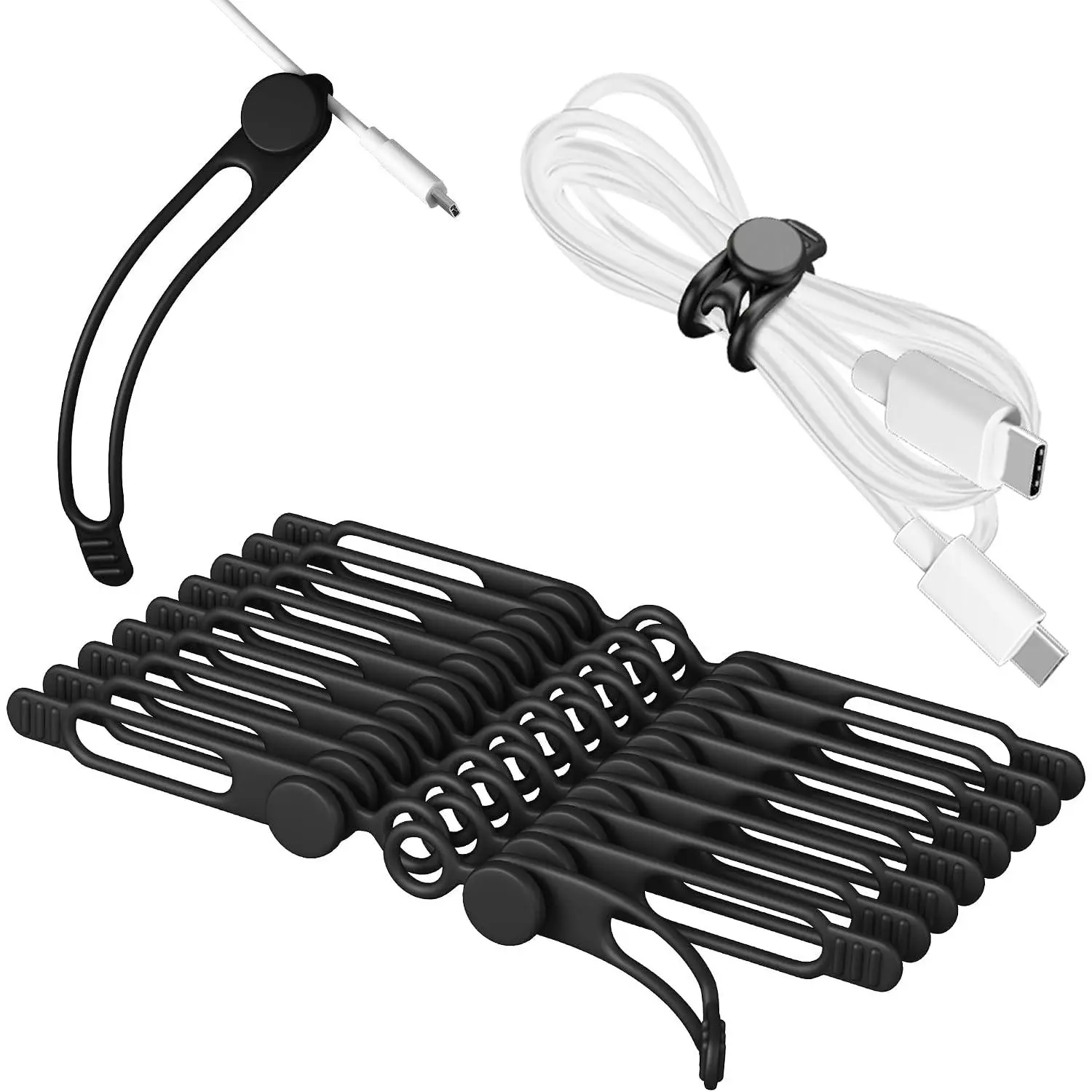 3 Inch   Ties,  Cord Organizer, 20 count-Black |  Small Zip Ties for  , Earphone  Cords, Office Desk  Management, Travel Accessories