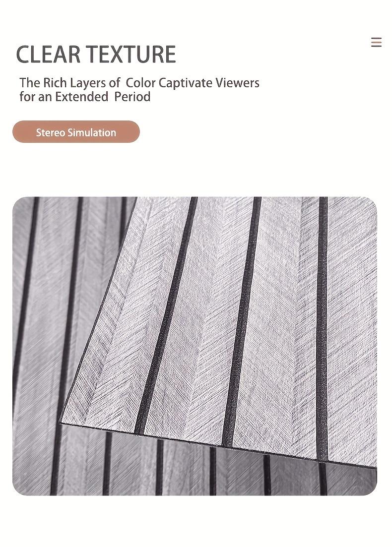 Self-Adhesive 3D Wall Panels, Thick Textured Grid Design, Peel-And-Stick PVC Faux Wood Wallpaper, Easy Installation, Ideal for Living Room, Bedroom, Bathroom