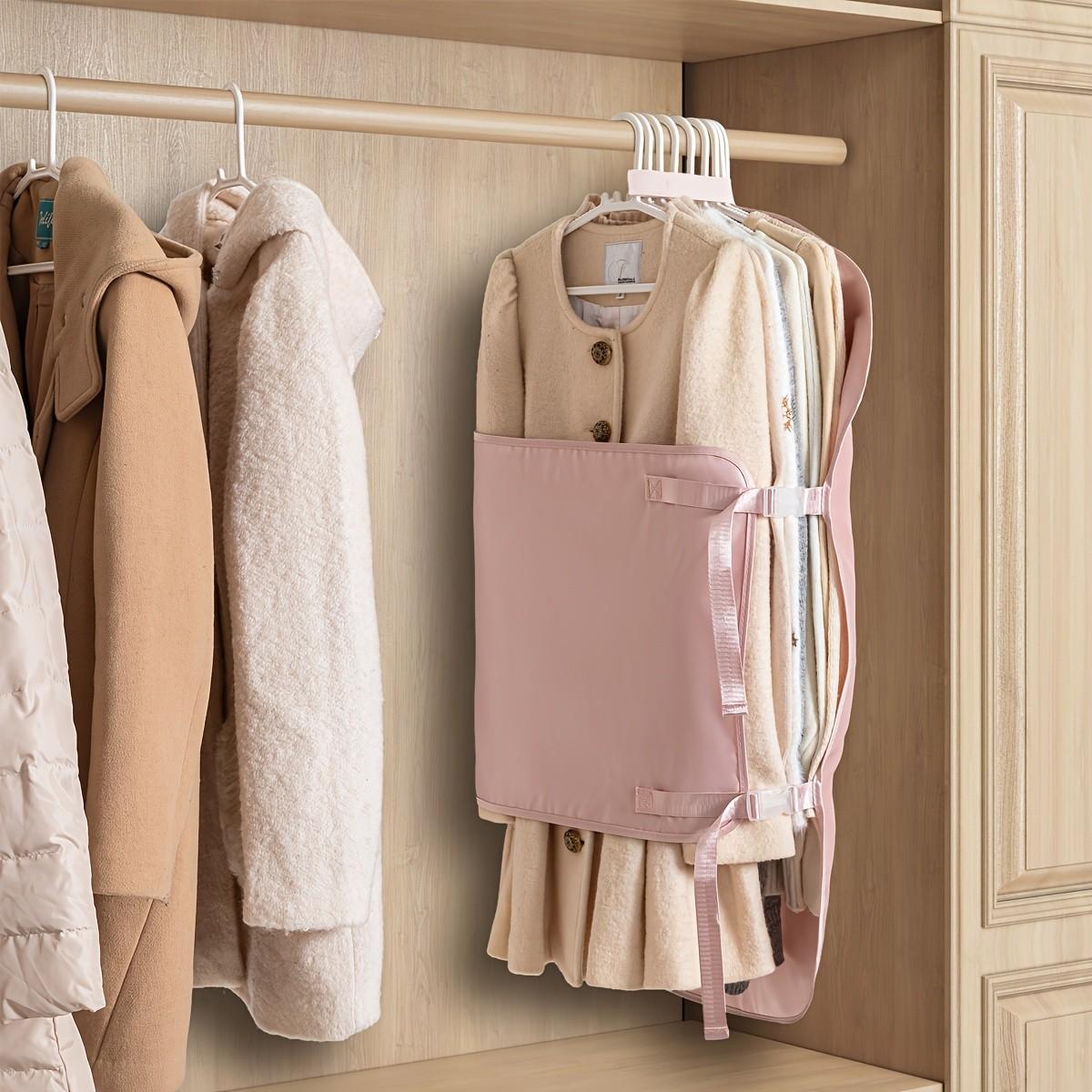 Clothes Compression Storage Board - Foldable Garment Protector with Compartment Covers, Wardrobe Hanging Storage Bag for Down Jackets, Suits, and Wedding Dresses. Hook-and-Loop Compression Hanging Storage Bag, Compression Garment Storage Protective