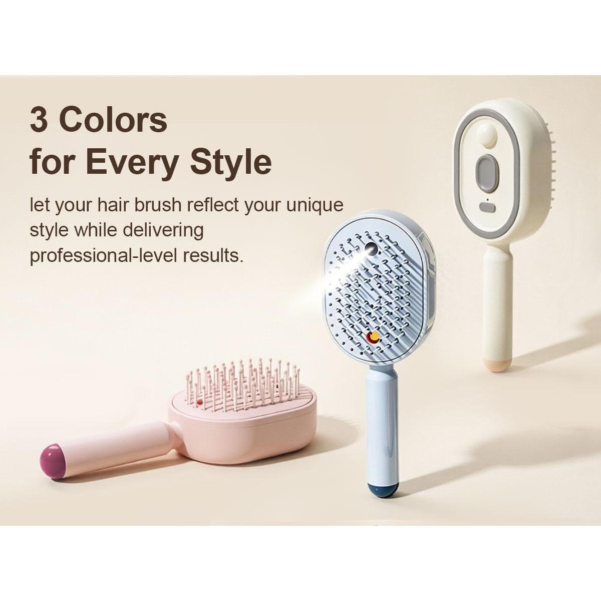Electric Spray Air Cushion Massage Comb |    Essential Oil Mist Hair Care Comb |   Self-Cleaning Anti-Tangle |   Anti-Static Volumizing Aromatherapy Comb,Random color.