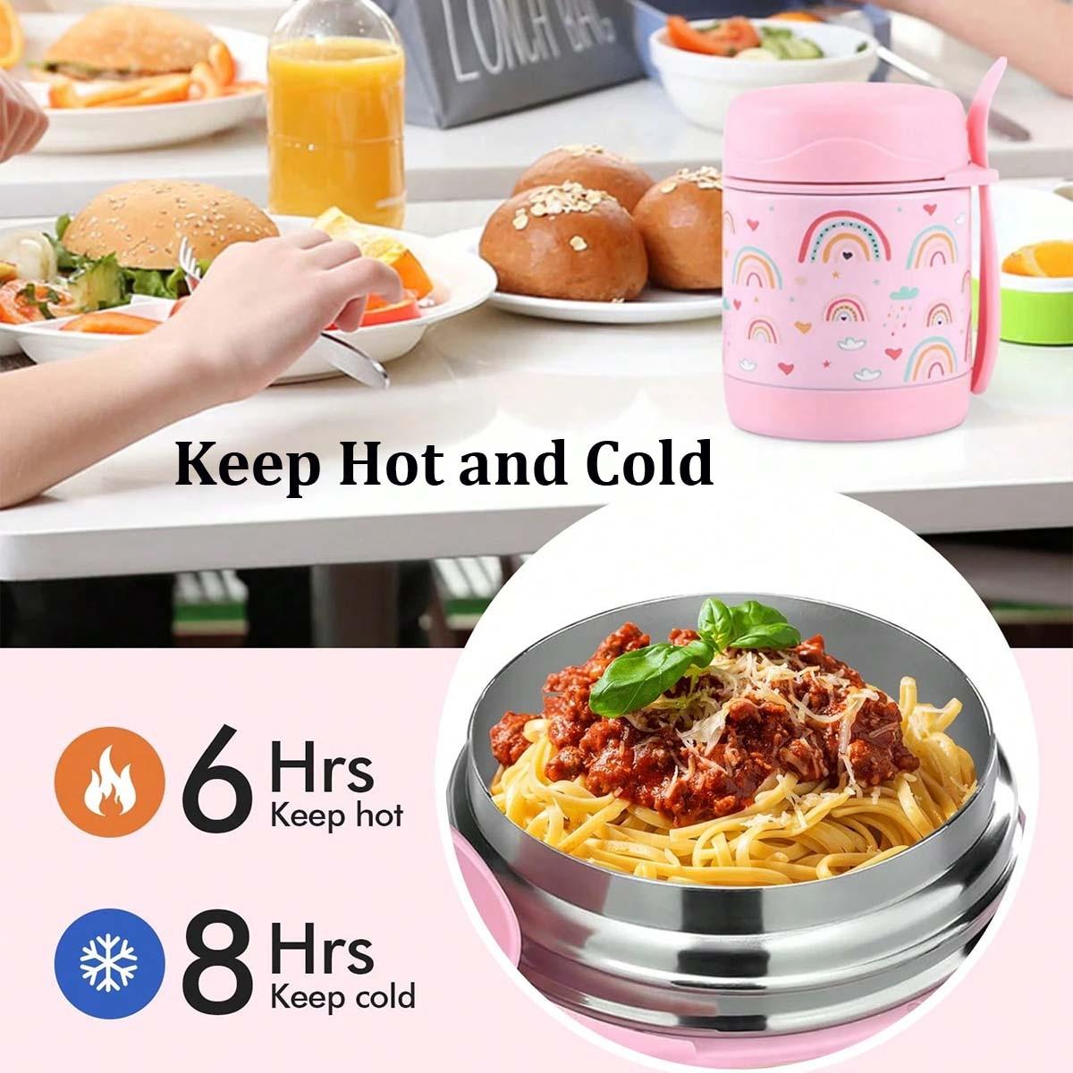 10oz Stainless Steel Insulated Food Jar with Spoon, Leak-Proof Soup Cup, Modern Style, Ideal for Students, Office, Travel, Kitchen, Great Gift