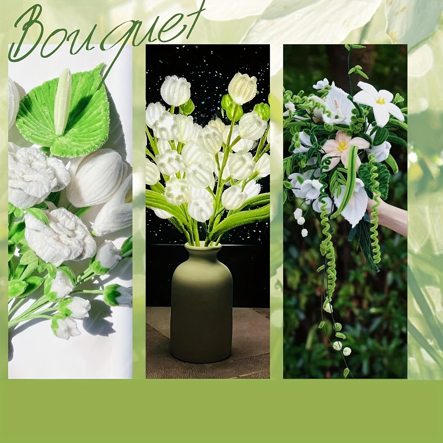 100PCS Felt Stick Handmade Material, Accompanied By Video Tutorials And Flower Buds, Used For DIY Art And Creative Crafts Party Decoration, Art Projects, Handmade Decoration, Decorative Stems, Craft Supplies