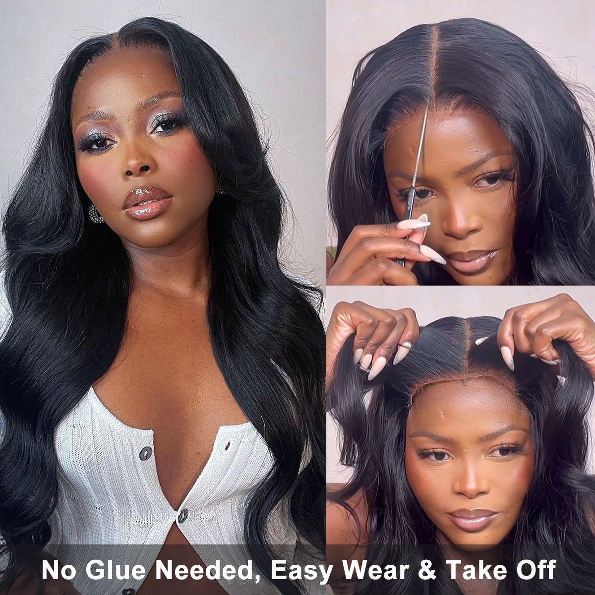 Bling Hair 9x6 7x5 6x4 5x5 HD Lace Easy Wear and Go Body Wave Glueless Human Hair Wigs Pre Plucked Pre Cut Transparent Lace Closure Wigs for Beginners 180% Density Water Wave Lace Front Wigs for Black Women #TikTokShopBlackFriday