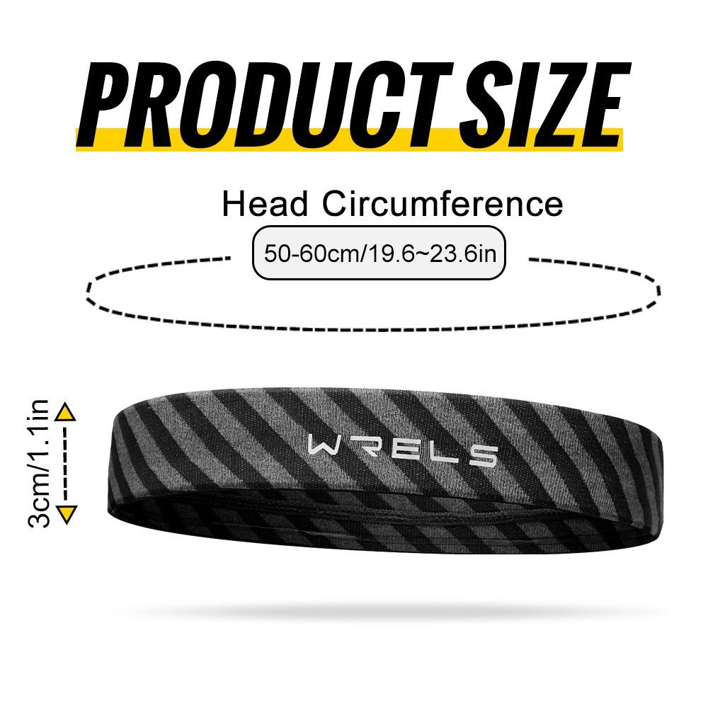 Wrels Outdoor Sports Cycling Headband, Men's Basketball Anti-Slip Headband, Hair Tie for Fitness Yoga, Sweat-Proof Headscarf
