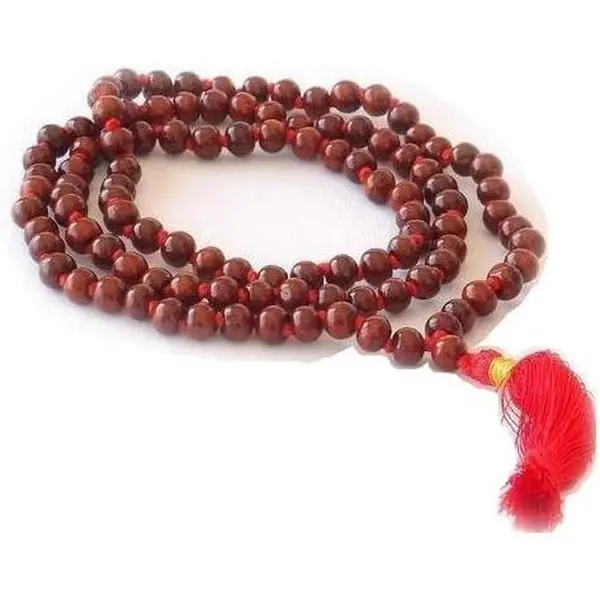 Raktachandana Red Chandan Sandalwood Mala 108 +1 Prayer Beads Rosary