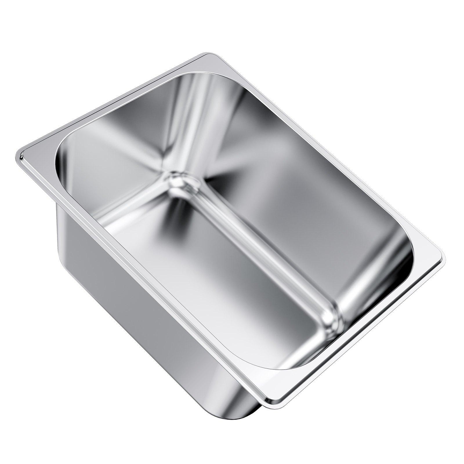VEVOR 2 Pack Stainless Steam Hotel Pans, 1/2 Size Table Steam Pans With Lids, 6 Inch Deep, Anti Jam Restaurant Supplies Reusable Catering Storage for Home, Party, Restaurant, Hotel, Buffet