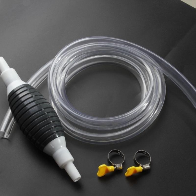 Multifunction Liquid Sucker Pump High Flow Manual Fuel Pump 4.9 Ft Hose -Portable Hand Siphon Transfer Pump Kit fit for Gasoline Oil Diesel Water Liquid Fluid