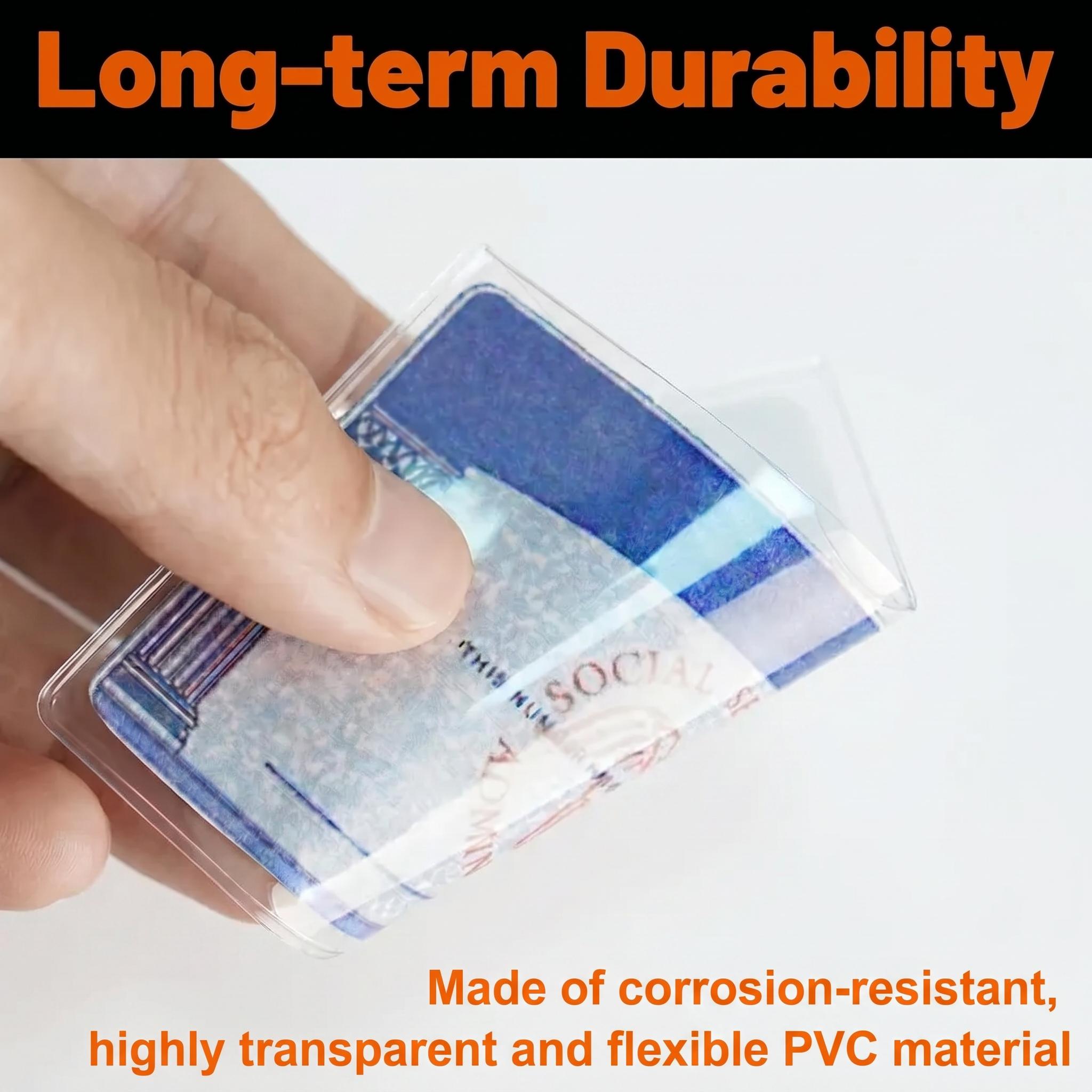 New Medicare Card Holder Protector Sleeves, Social Security Card Protector, 24 Mil Clear PVC Water Resistant Plastic Sleeves for New Medicare/Social Security/Business/ID/Credit Cards,CHRISTMAS GIFTS-YY0