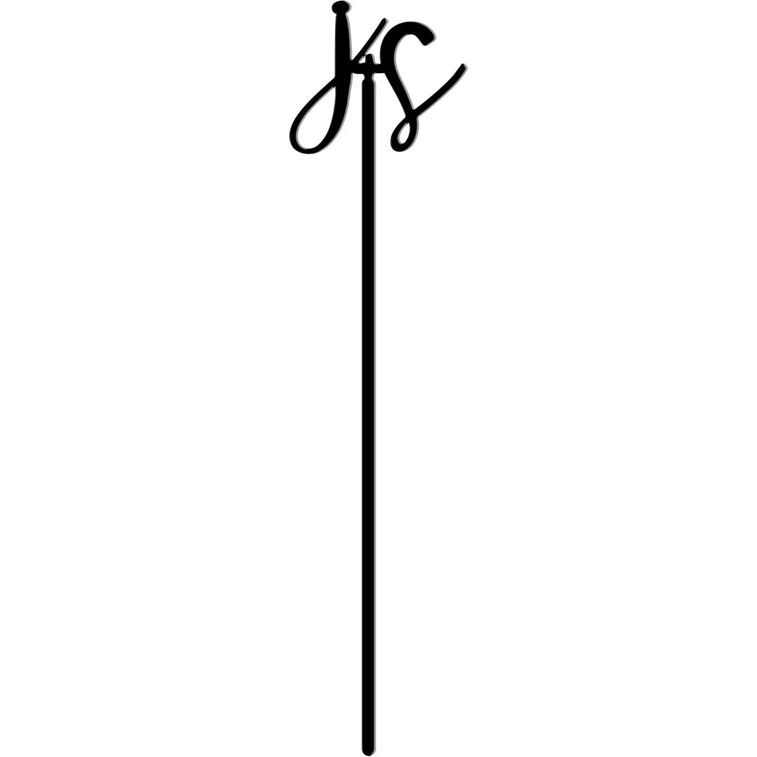 Personalized Couple Monogram Drink Stirrer, Swizzle Stick, Party Favors, Couples Initials, Wedding, Engagement Decor, Set of 12, Black