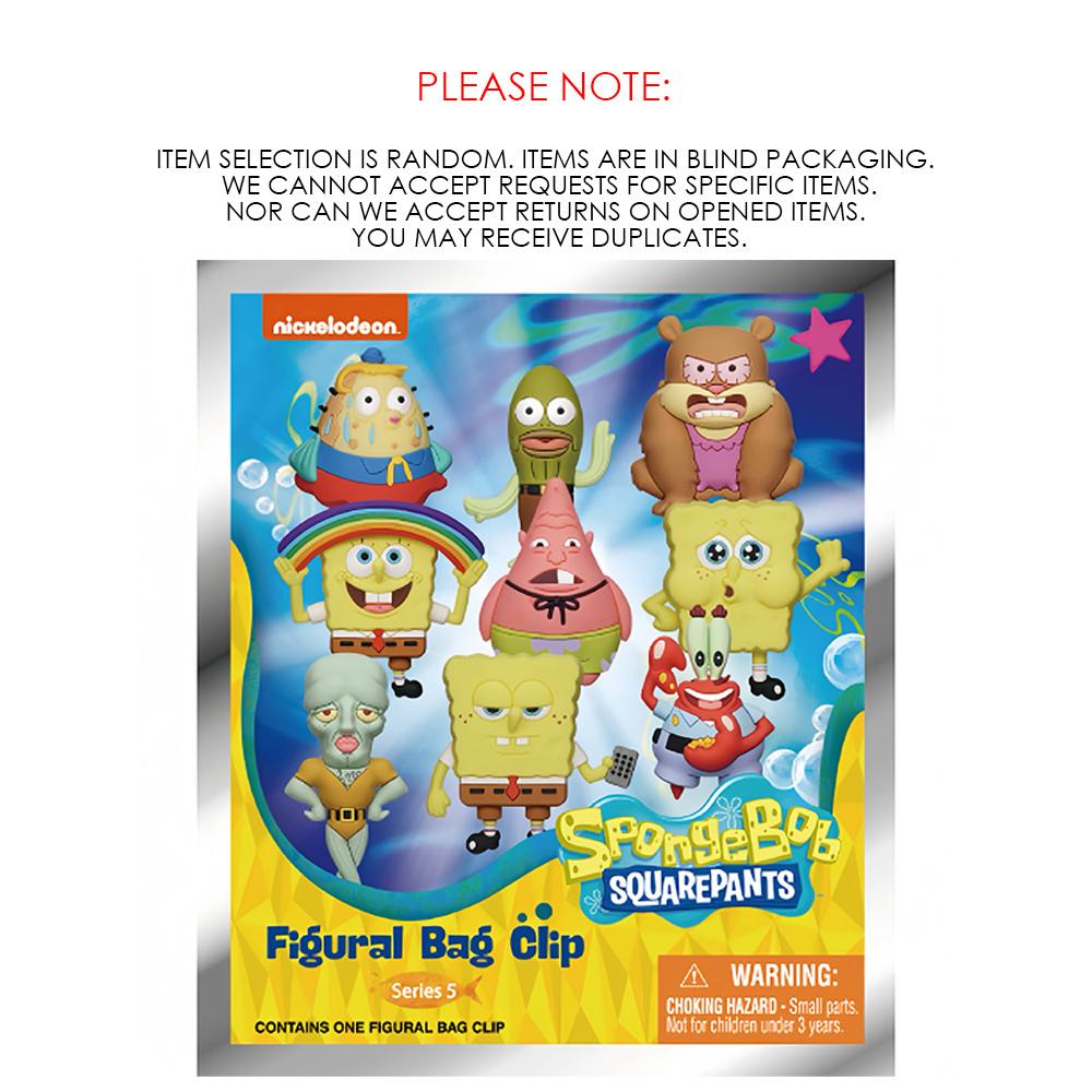 1/6pcs SpongeBob SquarePants Officially Licensed 3D Cartoon Anime Characters Blind Bags Mystery Bulk Keychain Random Bags Backpacks One SpongeBob Patrick Star Squidward Other Characters Blind Box Toys For Friends Birthday Anniversary Gifts