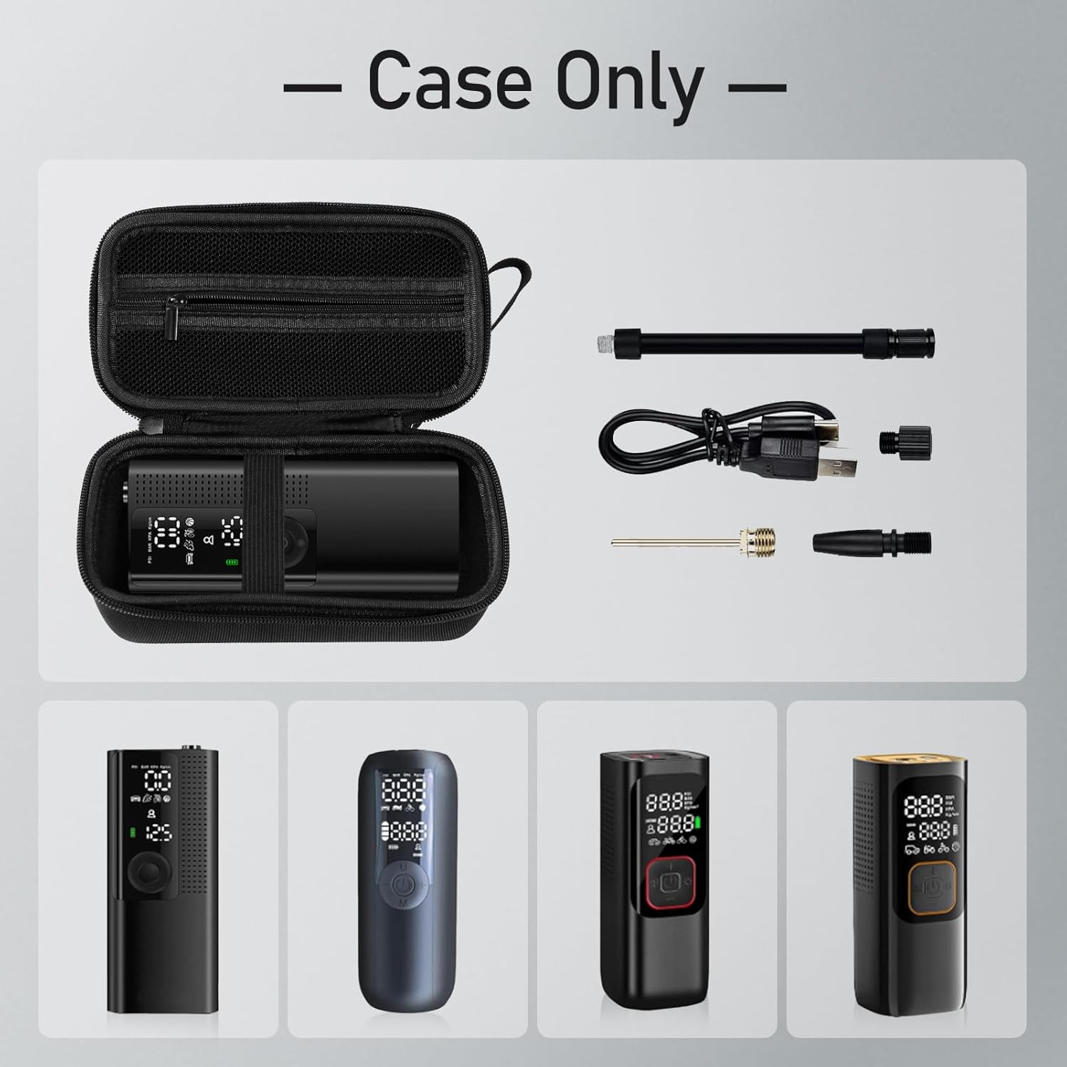 Portable Air Pump Storage Case , for 120 PSI Air Compressor, Car Tire Inflator Storage Bag for USB Cable, Air House (Box Only)