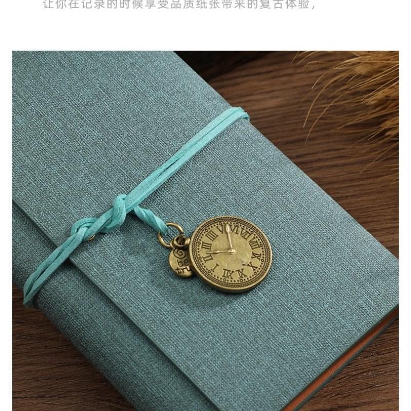 A6 Spiral Notebook Creative Design, Vintage Style Journal for Students, Includes 80 Sheets 160 Pages, Ideal for Notes & Meeting Records