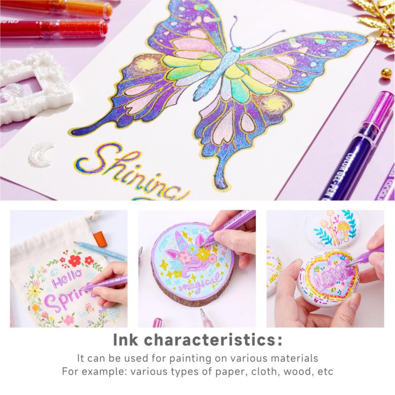 Super Flash effec Gel Pen, upgrade Glitter Gel Pens for Adult Coloring,1.0mm Vivid Color Variety Sparkle Glitter Gel Pen, Drawing, DIY Projects, Crafts Art Supplie, Glitter Markers