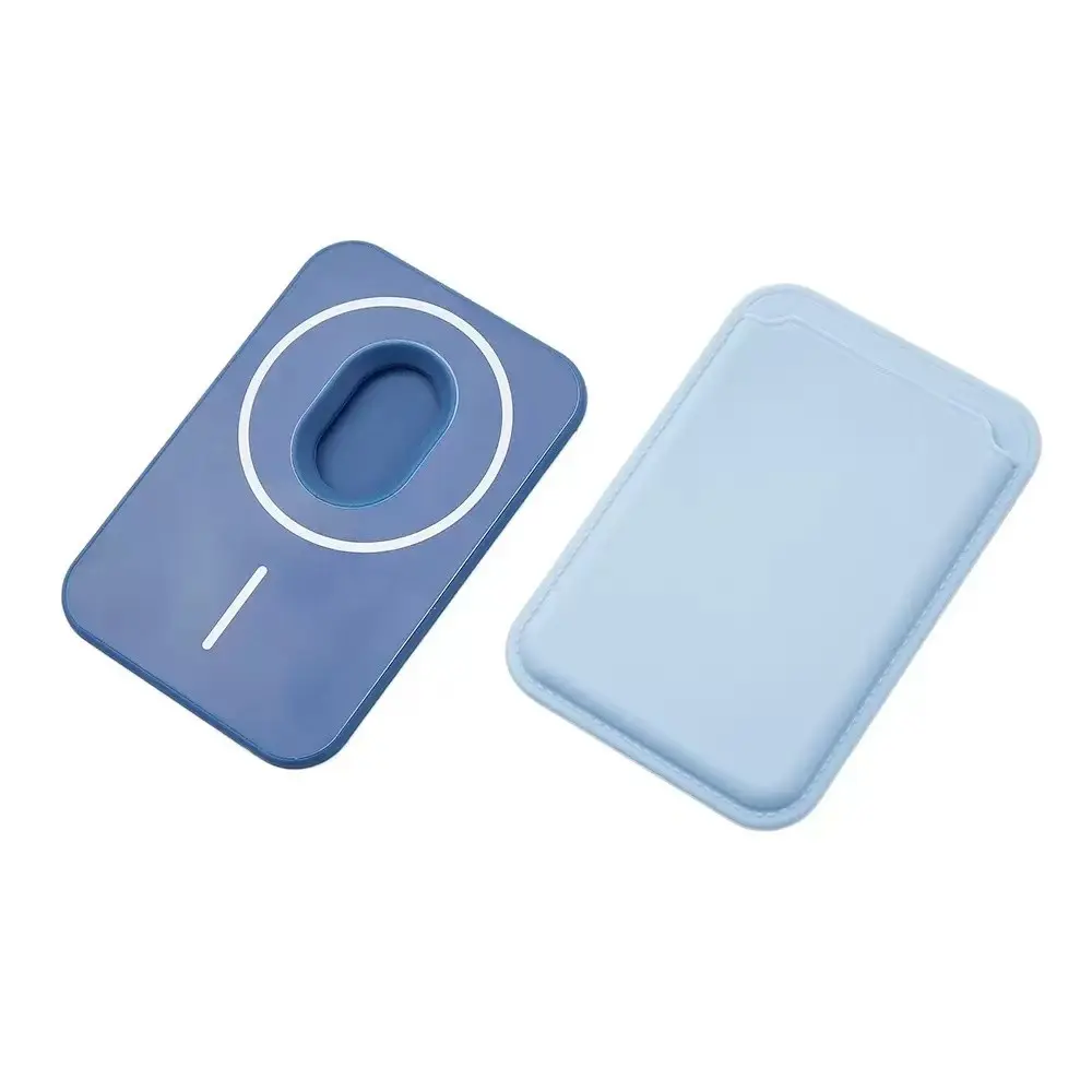 1PCS For Magsafe Universal Card Holder Wavy Liquid Silicone Card Wallet Case for iPhone Samung Xiaomi Strong Magnetic Slot Bag Cover