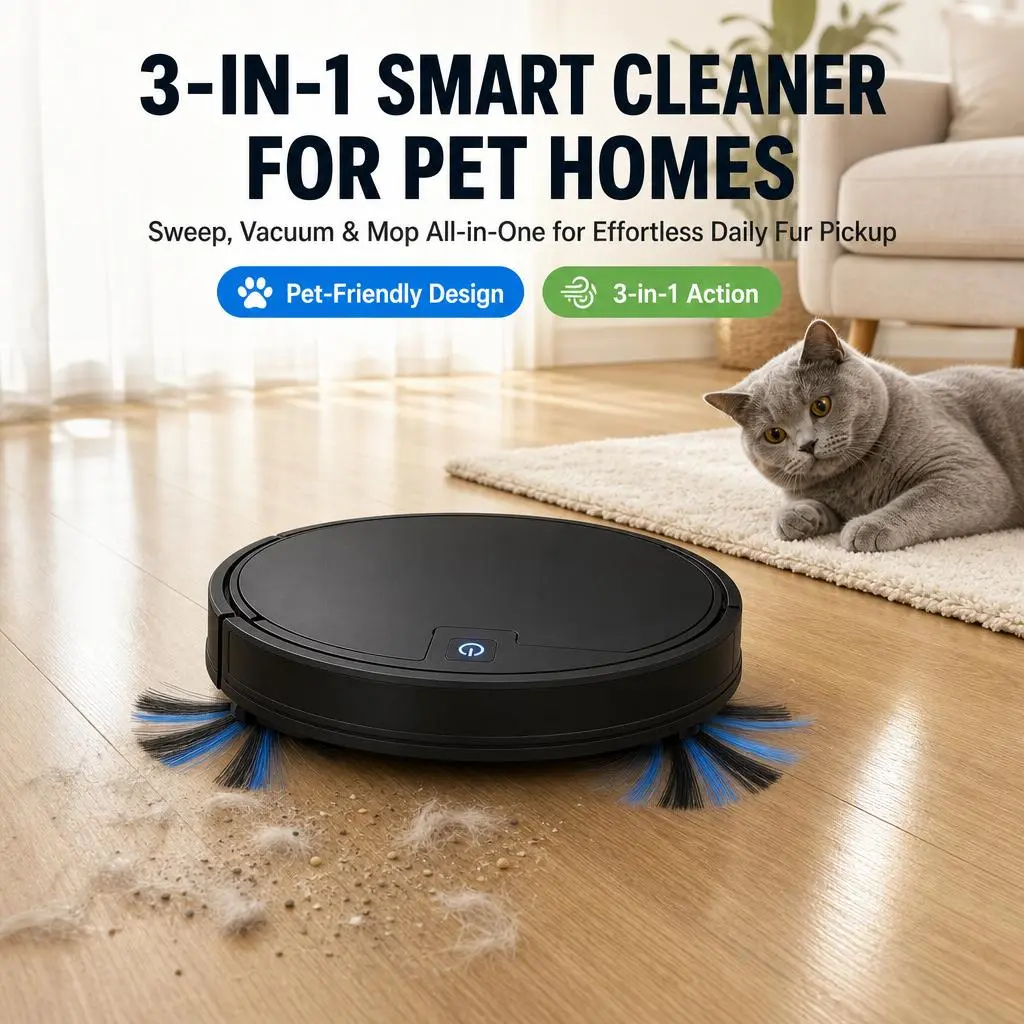 Cross-border automatic recharge sweeping robot three-in-one household charging intelligent integrated vacuum sweeper 110V