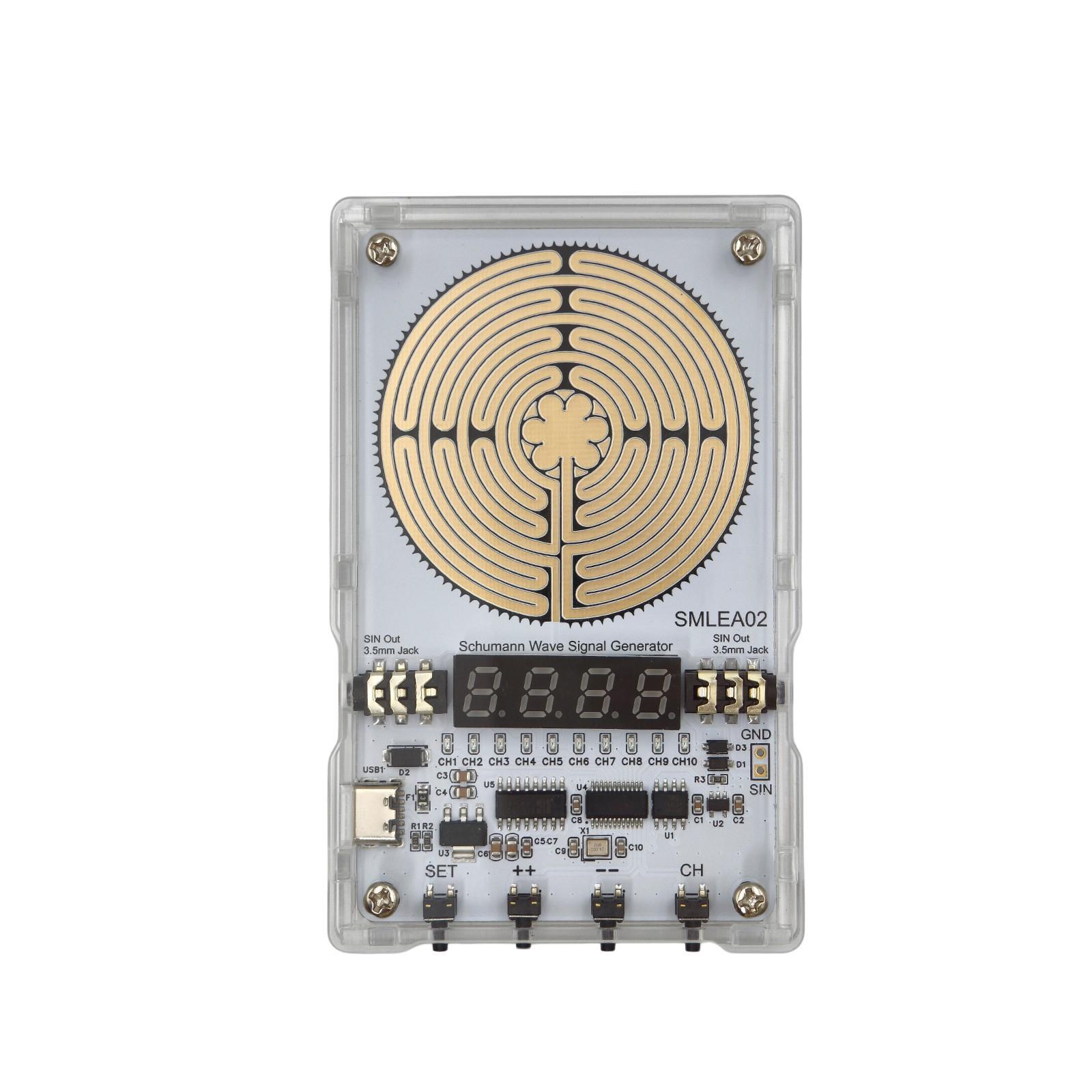 7.83hz Schumann Wave Generator, Pure Sine Wave, 10 Channels Switchable, Dual 3.5mm Audio Output, Pemf Pulse Em Field, Sleep Aid, Stress Relief