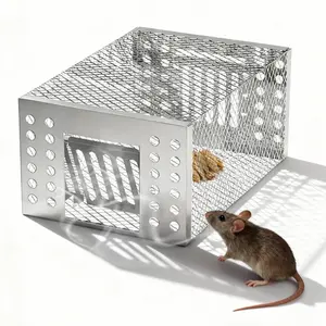 Durable Iron Mouse Cage, 1-way Door Design Mousetrap, Pest Control Accessories for Home & Office, Room Accessories