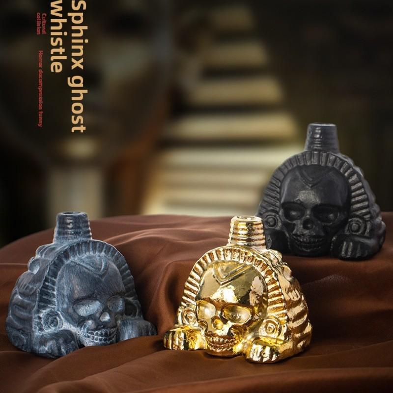 Authentic Aztec Whistle Decompression Ghost Aztec Death Whistle Thunder Echo Ancient Warrior, Unique Cultural Instrument