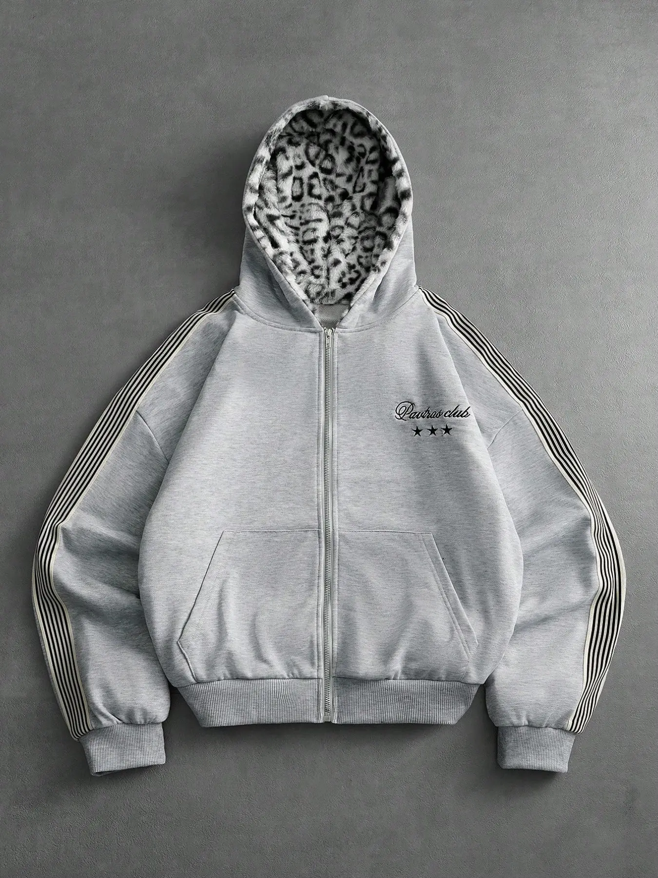 Men's Vintage Thick Hooded Sweatshirt, Embroidered Letter Design, Warm Open Front Jacket, American Style Casual Fashion Top